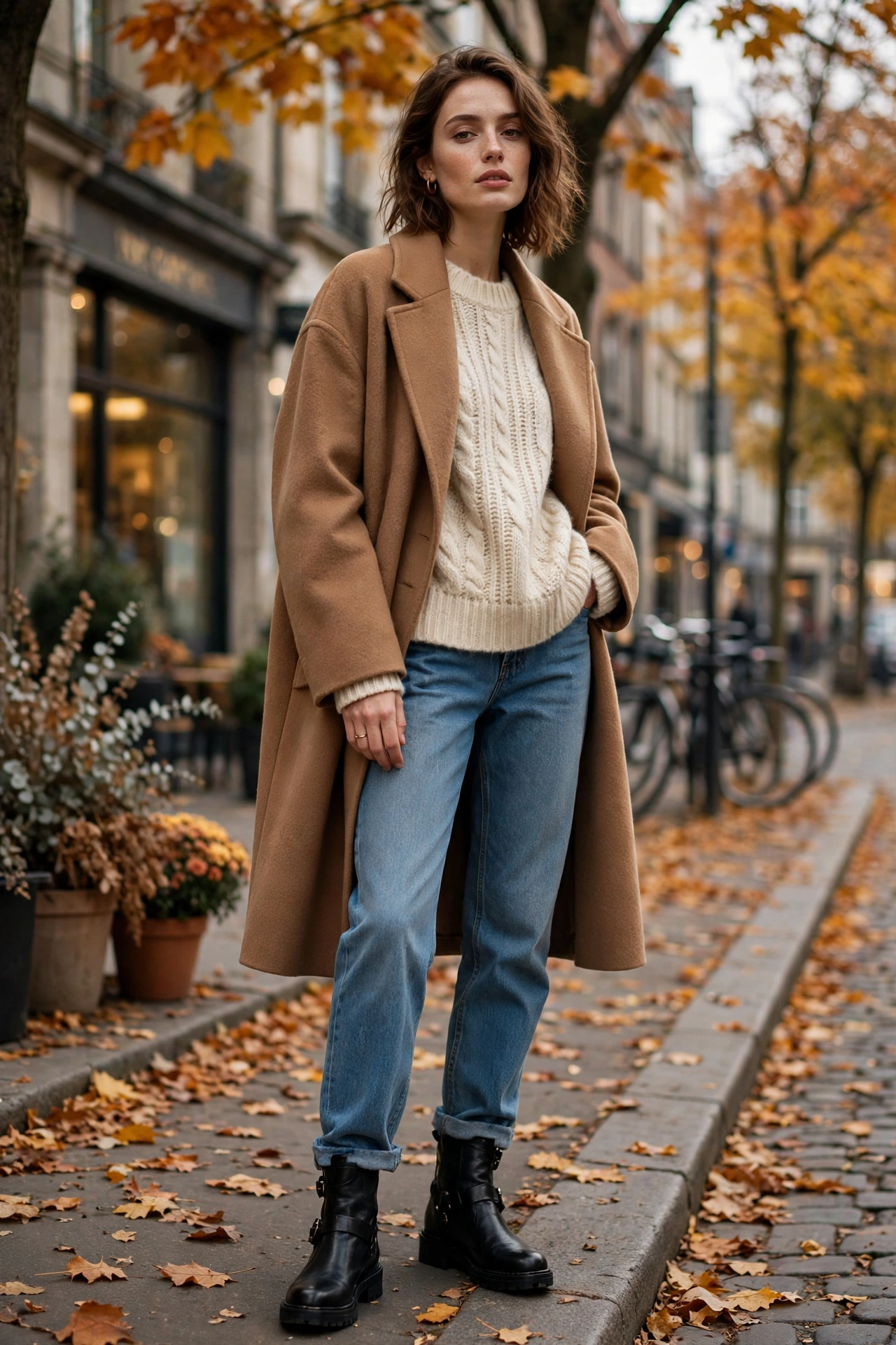 Featured image of layered fall outfit 2026 with camel coat