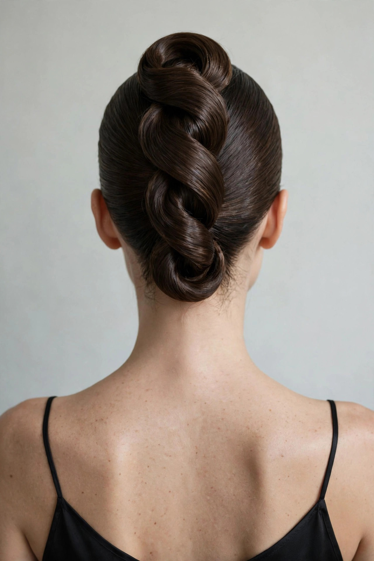 Twisted French twist updo hairstyle