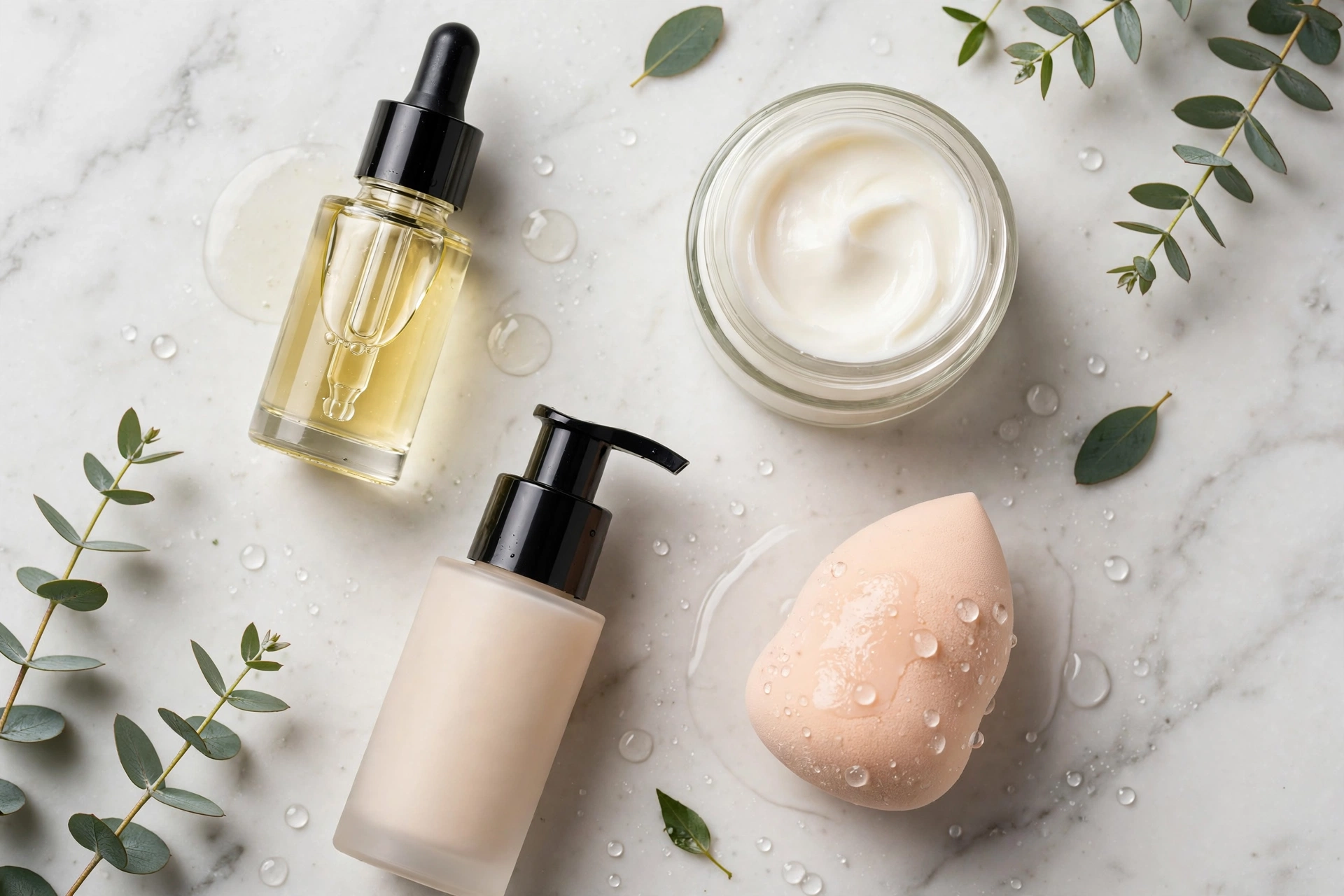 Skin prep products for vamp romantic makeup