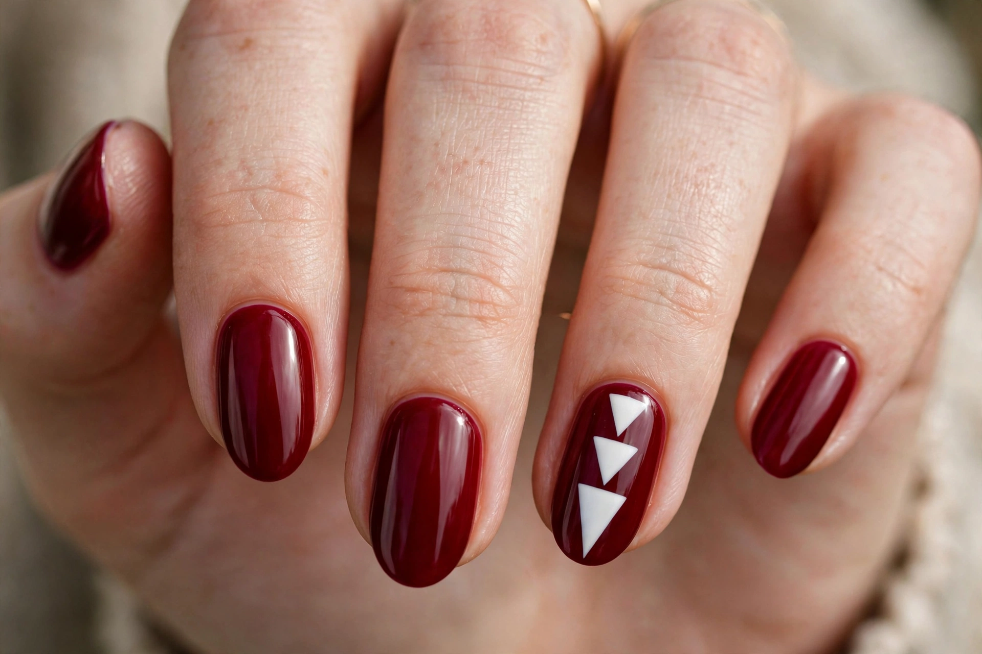 Vampire fangs Halloween nail art design